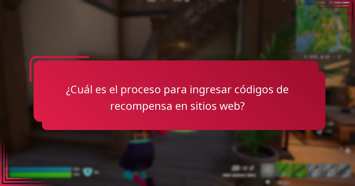 ¿Cuál es el proceso para ingresar códigos de recompensa en sitios web?